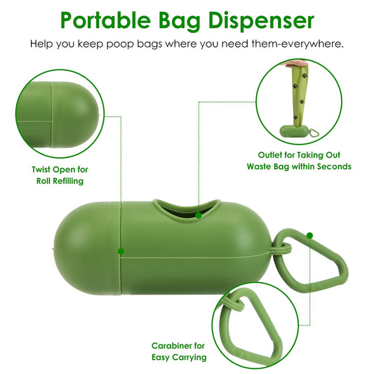 Pooper Scooper Kit Dog Poop Rake & Swiveling Bin Poop Heavy Duty Pick Up Tool With Extra Long Handle 35 Waste Bags Dispenser