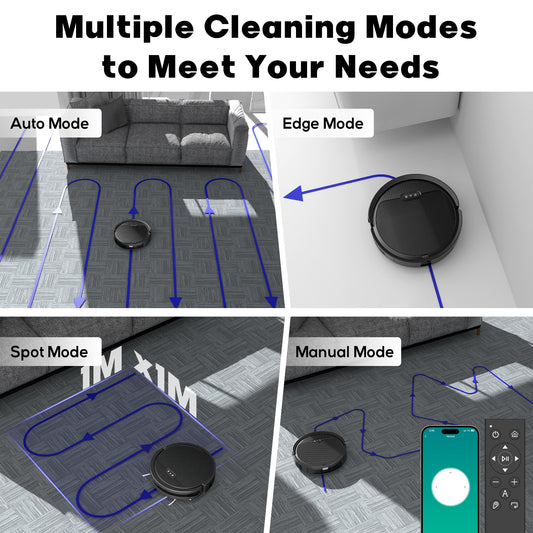 Pet Hair Robot Vacuum - 3-in-1 Cleaner