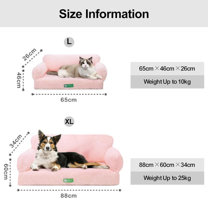 Pink Cloud Pet Sofa Bed - Anti-Collapse