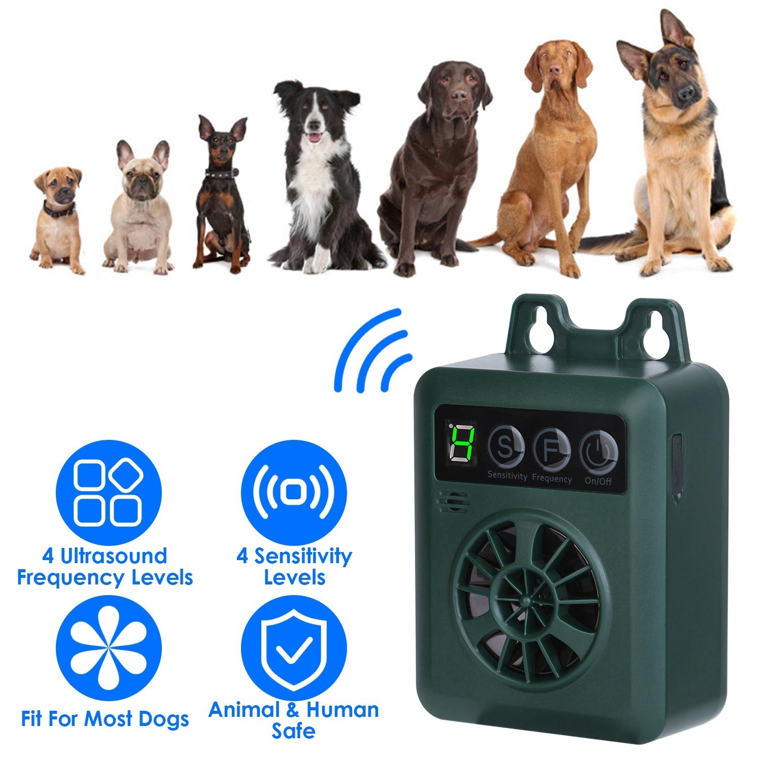 Anti-Barking Device - Ultrasonic Bark Control 49ft Range - Purrfect Pet Haven