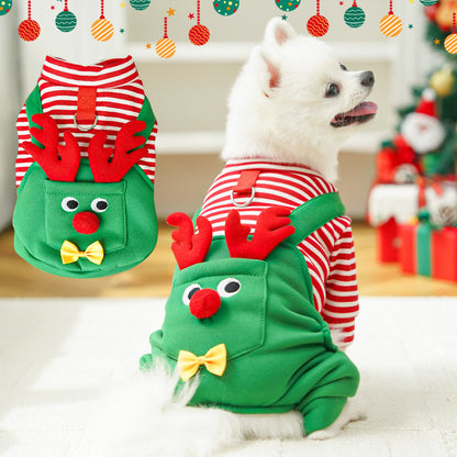 Christmas Reindeer Pet Costume - Dog & Cat Holiday Outfit