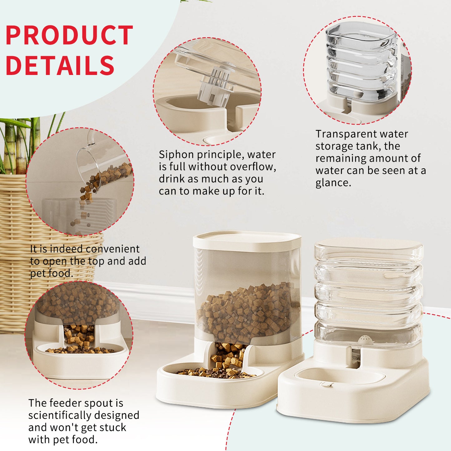 Pet Food & Water Dispenser - Automatic Self-Refilling - Purrfect Pet Haven