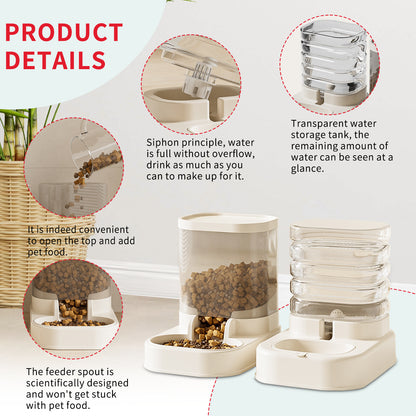 Pet Food & Water Dispenser - Automatic Self-Refilling - Purrfect Pet Haven