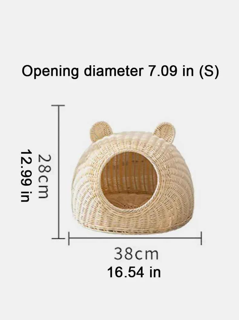 Rattan Pet Nest - Cute Pet Shaped Bed