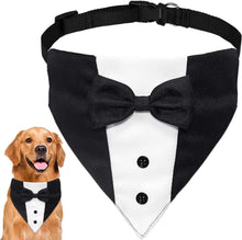 Dog Tuxedo Suit With Bow Tie And Bandana Adjustable Formal Costumes For Small, Medium, Large Dogs Perfect For Weddings Birthdays