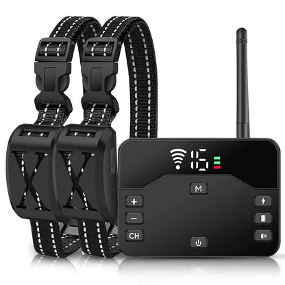 Dog Wireless Fence 2-in-1 - Training Collar System 2 Receivers