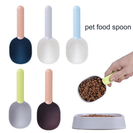1-Cup Pet Food Scoop with Bag Clip - Ergonomic Long Handle Measuring Cup