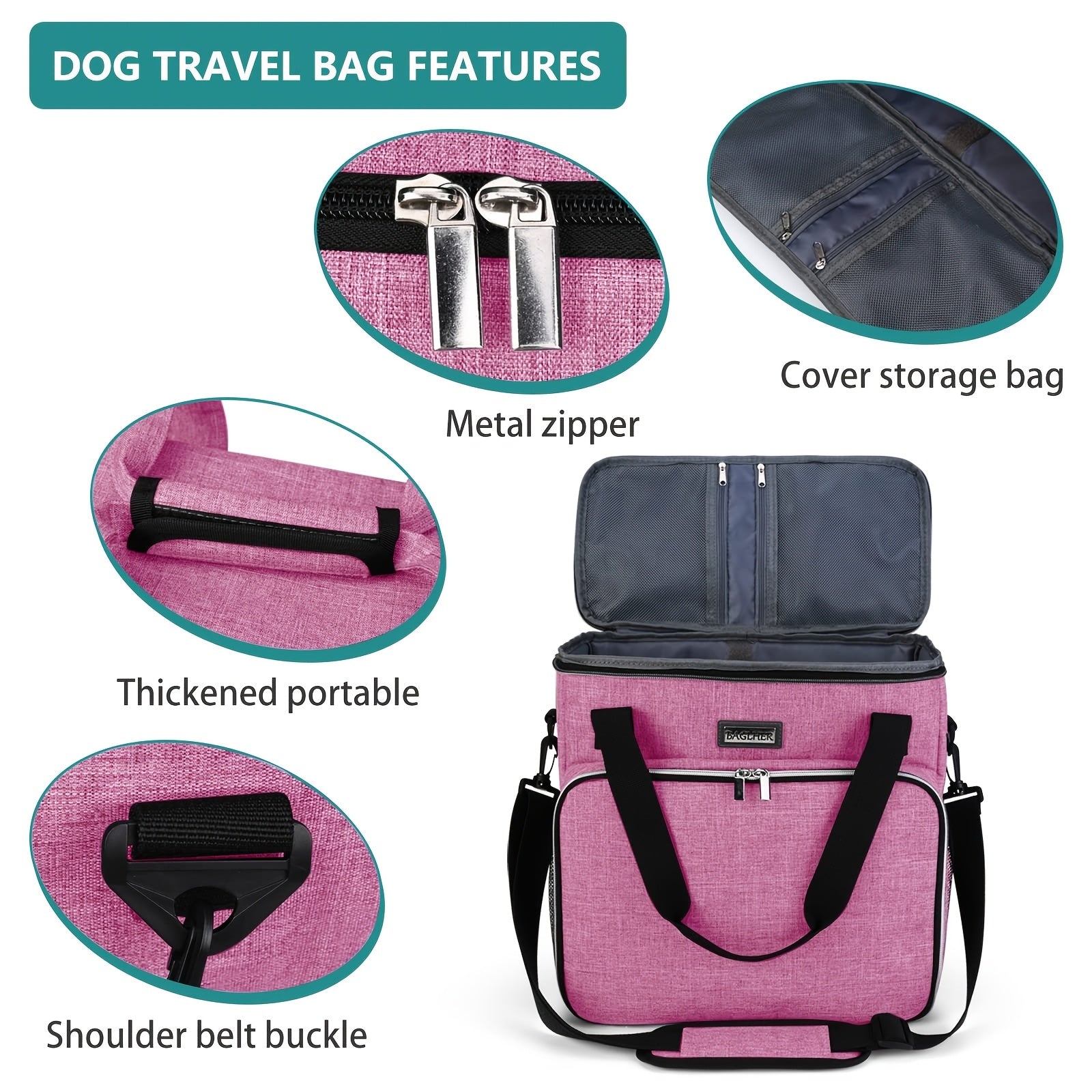 Essential Pet Travel Kit - Dog Food & Water Travel Bag
