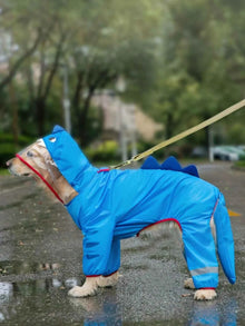 Dinosaur Style Waterproof Dog Raincoat with Hood