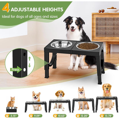 Xia Z Fashion Pet Products Black Dog Bowl Holder