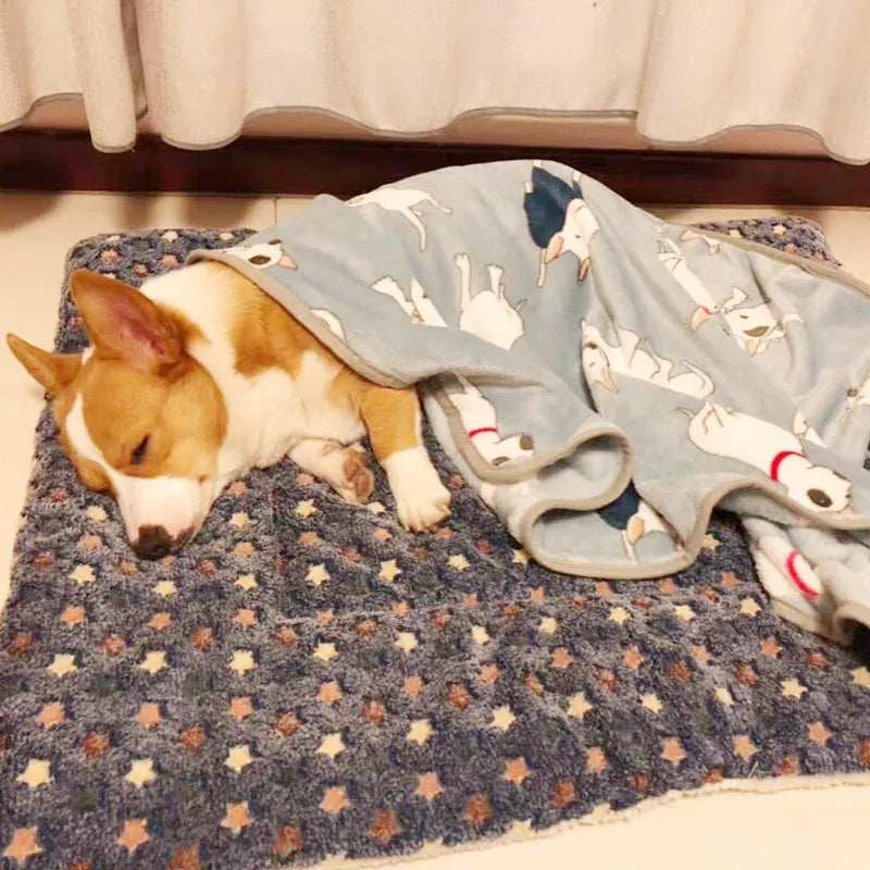 Premium Pet Bed Mat - Washable Fleece Crate Pad for Dogs & Cats All Sizes