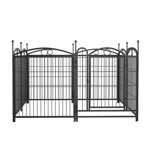 8 Panel Metal Dog Fence Pet Outdoor Playpen 32 Inch Tall