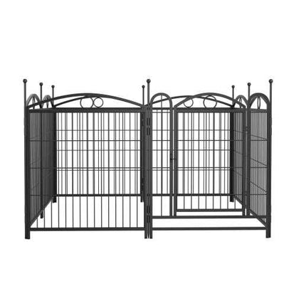 8 Panel Metal Dog Fence Pet Outdoor Playpen 32 Inch Tall