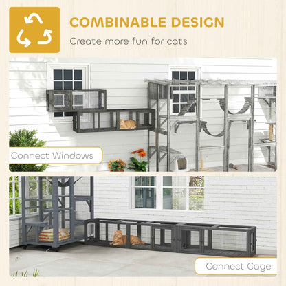 Wooden Cat Tunnel - Outdoor Combinable Design