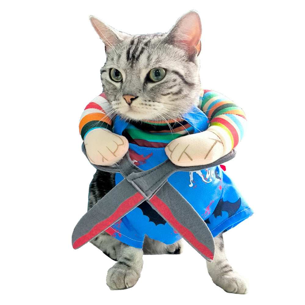Adjustable Pet Halloween Costume - Funny Character Suit with Straps
