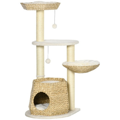 47 Inch Cat Tree Activity Center - Natural