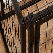 Black Iron 48 Inch Wide Front or Side Door Access Indoor Dog Cage