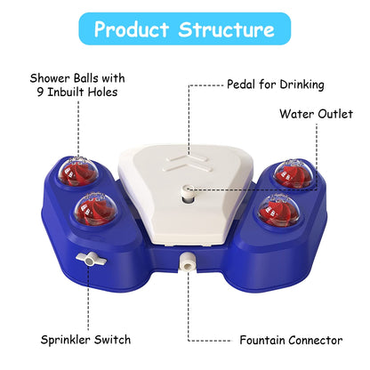 Smart Dog Water Fountain - Step-Activated Outdoor Sprinkler & Dispenser