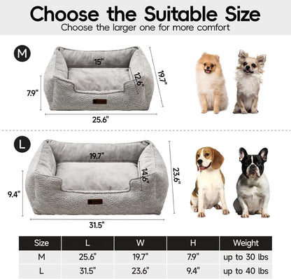 Rectangle Pet Bed - Medium Warming Calming