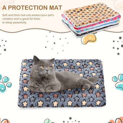 Premium Pet Bed Mat - Washable Fleece Crate Pad for Dogs & Cats All Sizes