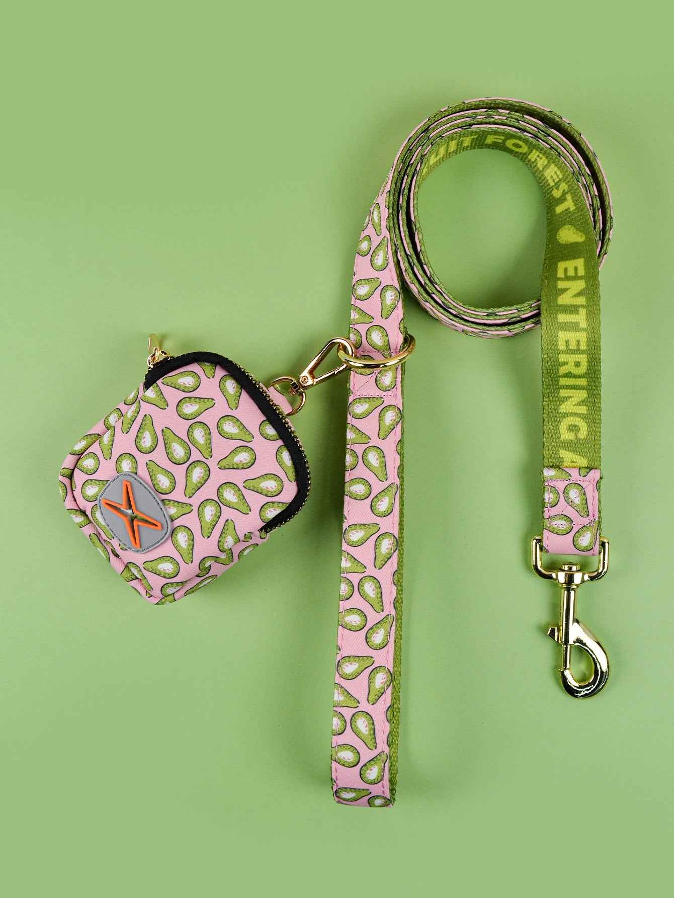 Dog Leash with Poop Bag Holder - Matching Set - Purrfect Pet Haven