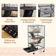 Large Ferret Cage with Rolling Wheels for Small Animals