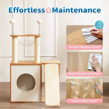 Wooden Cat Tree Tower - Multi-Level with Capsule - Purrfect Pet Haven