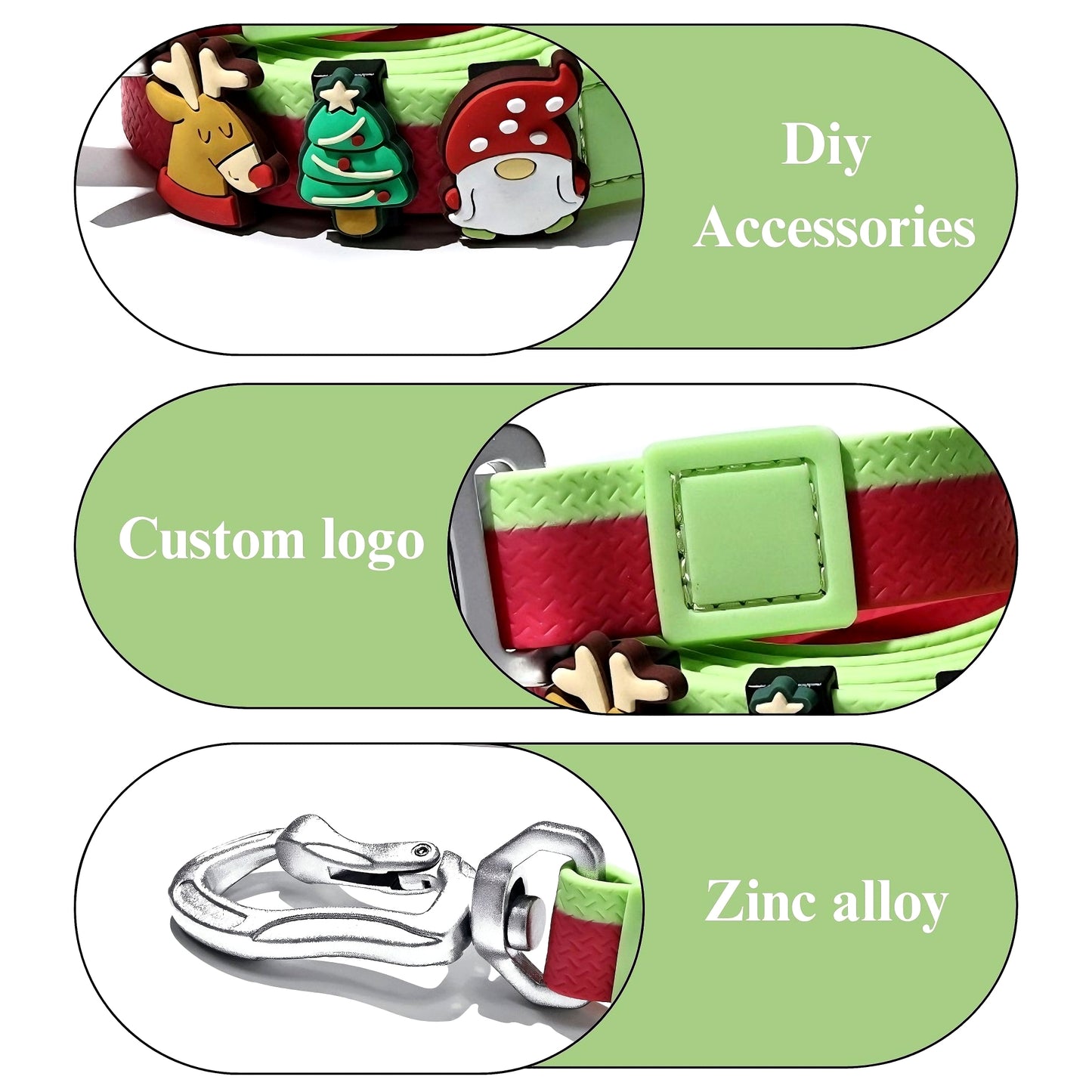 DIY Pet Leash Set - Dual-Color Embossed with 12 Accessories