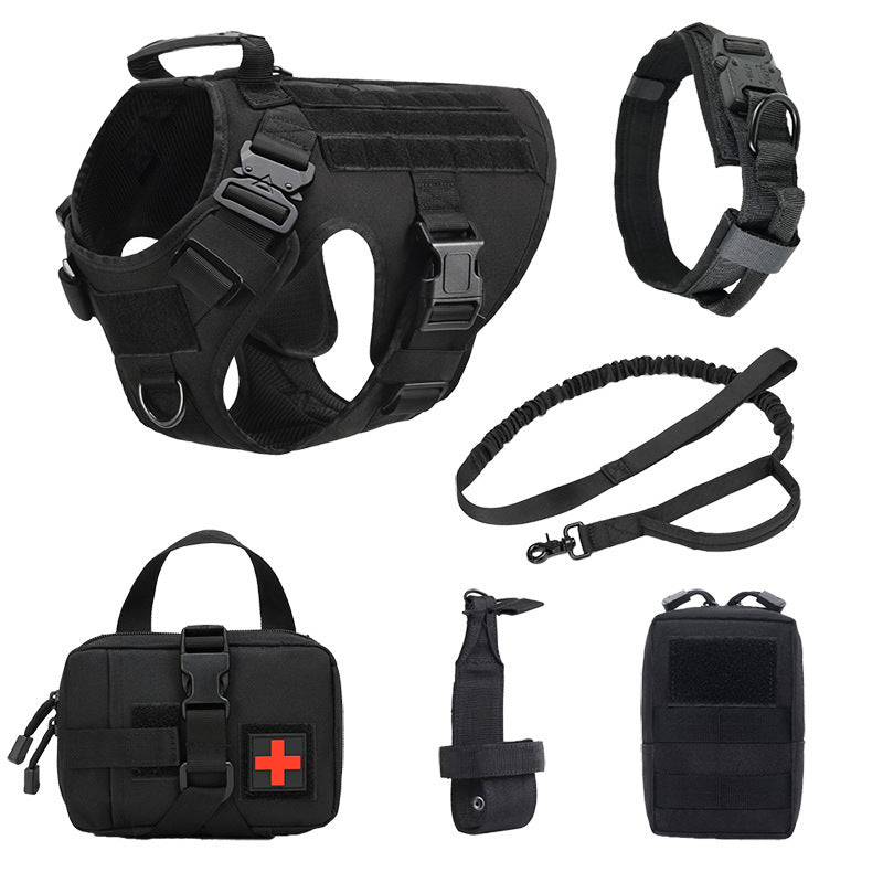 K9 Tactical Vest Set - 6-Piece Dog Training Battle Gear - Purrfect Pet Haven