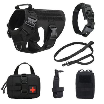 K9 Tactical Vest Set - 6-Piece Dog Training Battle Gear - Purrfect Pet Haven