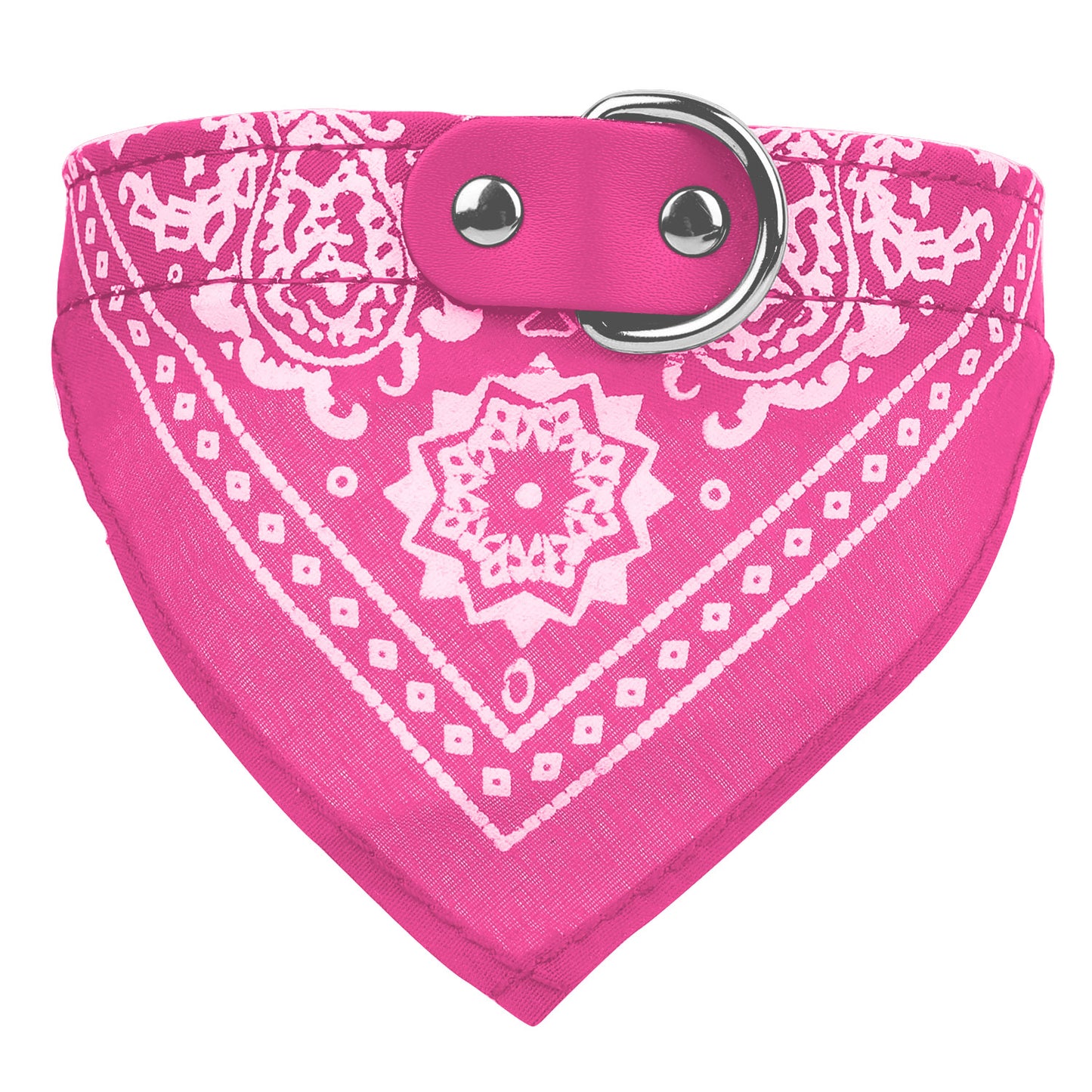 Pet Bandana Collar Adjustable - Leather Triangle Scarf