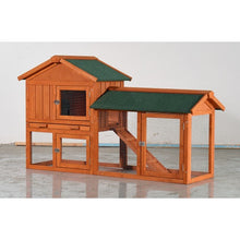 Rabbit Hutch - 2-Story Outdoor Wooden Cage