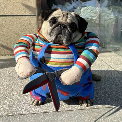 Adjustable Pet Halloween Costume - Funny Character Suit with Straps