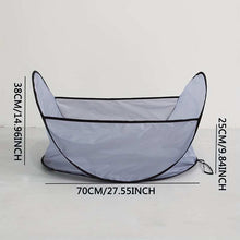 Wefulfil pet hair catcher cape gray collapsible grooming cape for pets 70 cm by 38 cm by 25 cm