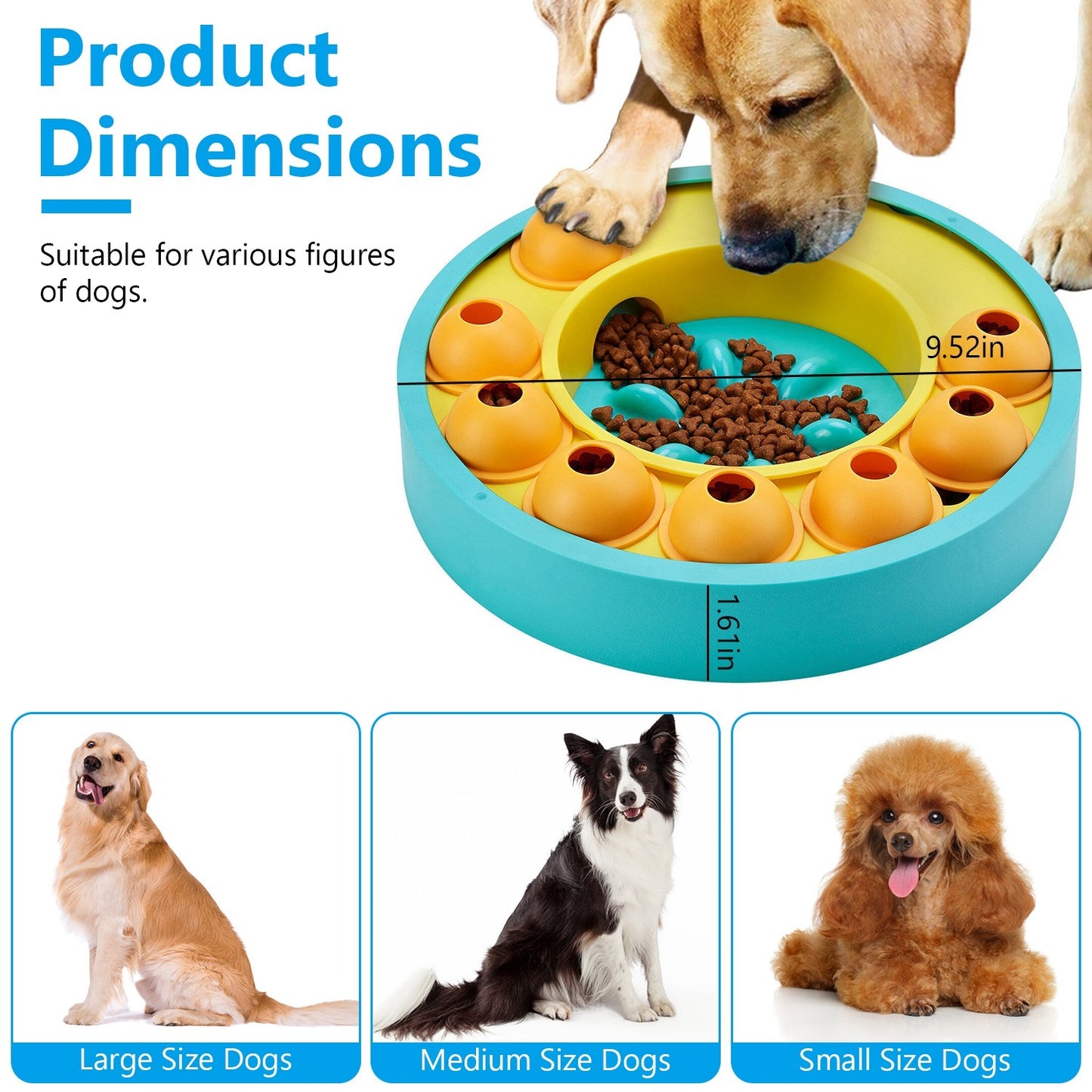 Dog Puzzle Feeder - Slow Feeding IQ Training Toy - Purrfect Pet Haven