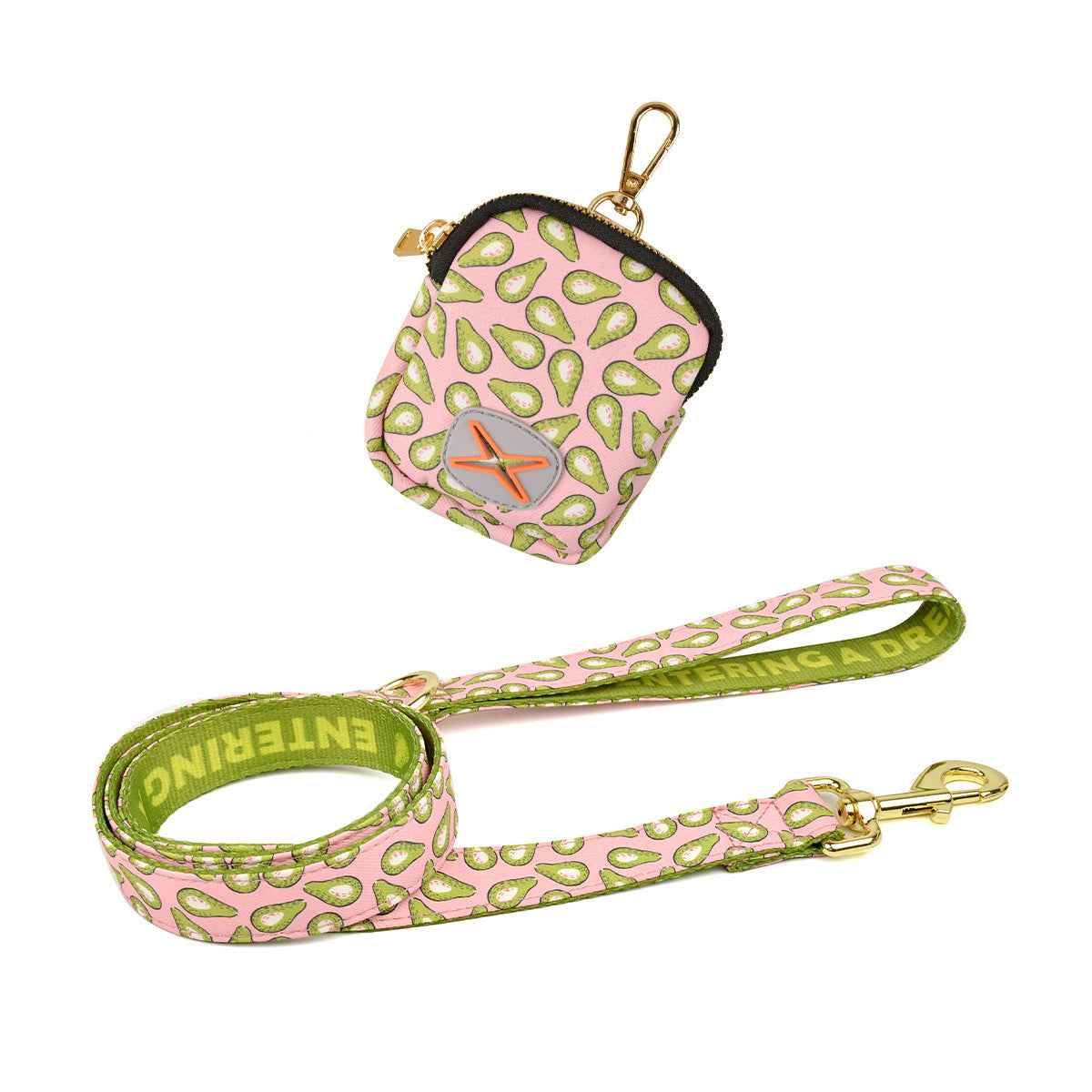 Dog Leash with Poop Bag Holder - Matching Set - Purrfect Pet Haven