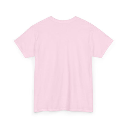 Back view of a plain light pink Funny Dog Graphic T-Shirt by Printify in classic fit