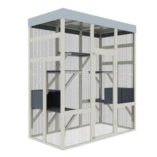Wefulfil Pet Enclosure With Waterproof Top outdoor cat aviary with mesh panels perches and secure door
