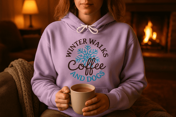 Winter Walk Coffee Hoodie Sweatshirt - Cozy Coffee Lover - Purrfect Pet Haven