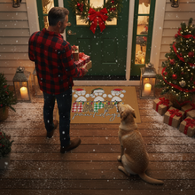 Happy Pawlidays Doormat - Overhead Evening Homecoming