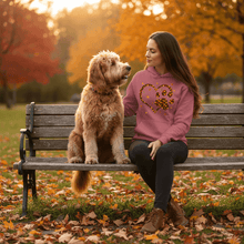 Heather Sport Scarlet Red Heart & Paw Fall Hoodie Lifestyle