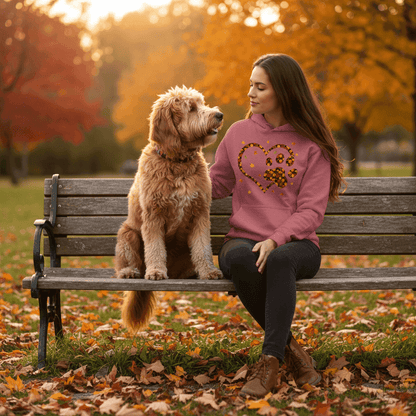 Heart & Paw Fall Hoodie - Autumn Dog Lover Sweatshirt - Purrfect Pet Haven