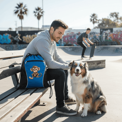 Monkey Drawstring Bag - Fun Cinch Pack for Pet Lovers - Purrfect Pet Haven