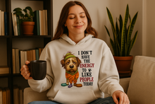 Woman at Home in No Energy Hoodie