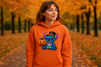 Lifestyle - Orange Hoodie Fall Park