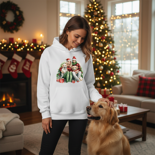 Comfort Colors Christmas Dog Hoodie - Unisex Cozy Sweatshirt - Purrfect Pet Haven