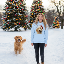 Light Blue Doodle Hoodie Lifestyle