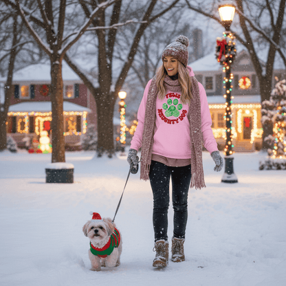 Feliz Naughty Hoodie - Funny Christmas Pet Lover Sweatshirt - Purrfect Pet Haven