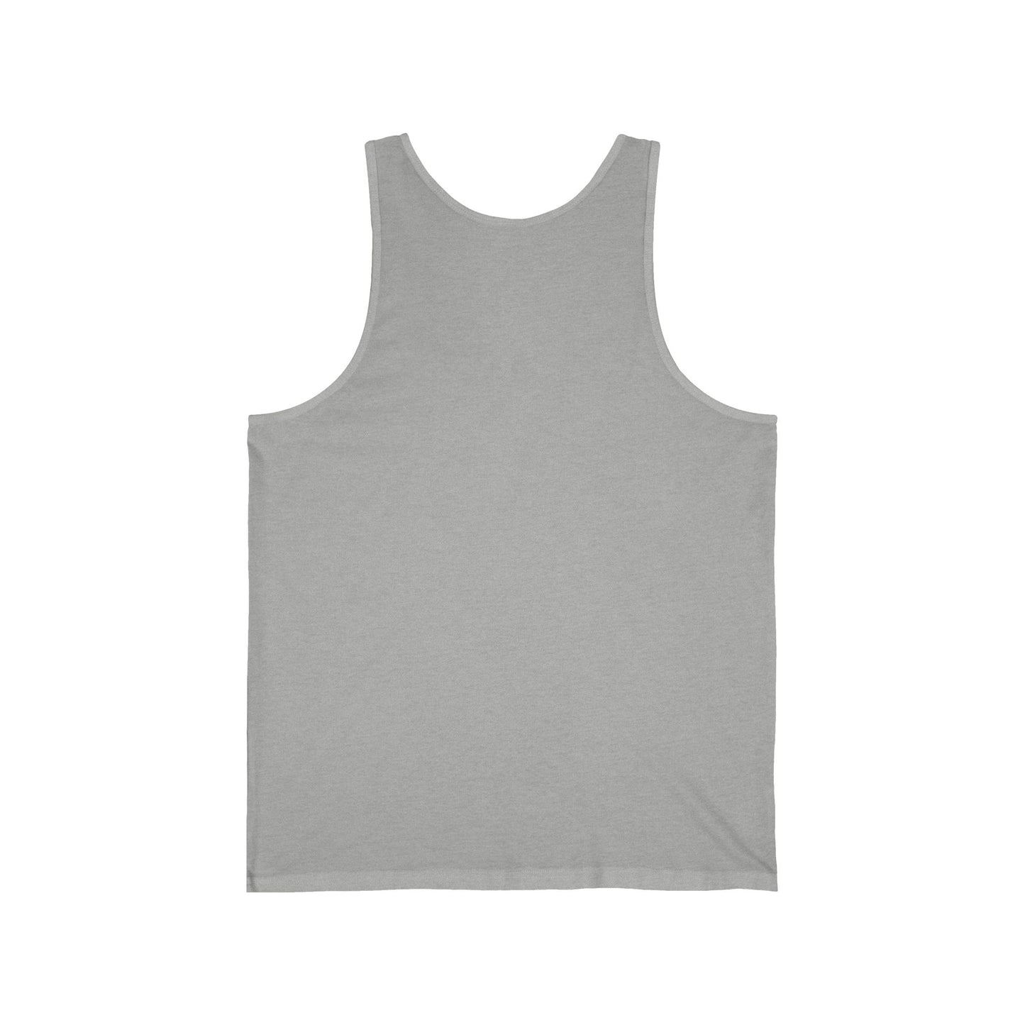Gray tank top from Printify featuring Love Has Four Paws design, ideal for casual wear