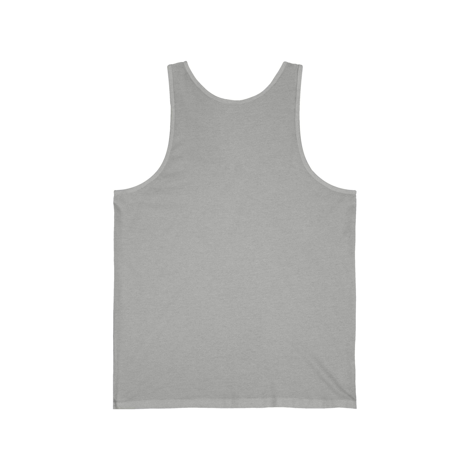 Gray tank top from Printify featuring Love Has Four Paws design, ideal for casual wear